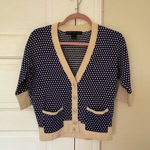 Marc By Marc Jacobs Blue and Cream Button-Up Cardigan